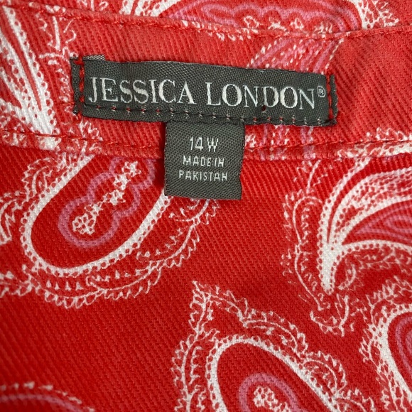 Jessica London size 14W jean jacket filigree pattern - Picture 4 of 12